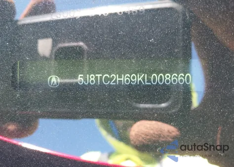 2019 Acura Rdx A-Spec Package из США, поврежденный, VIN 5J8TC2H69KL008660